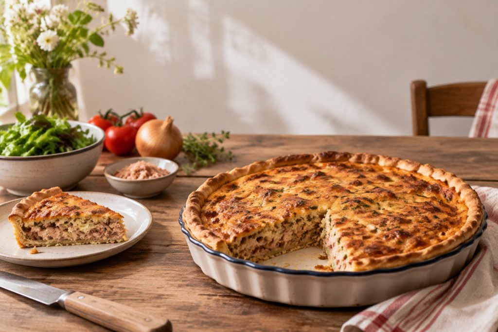 Tarte au thon grand-mère : recette simple et réconfortante