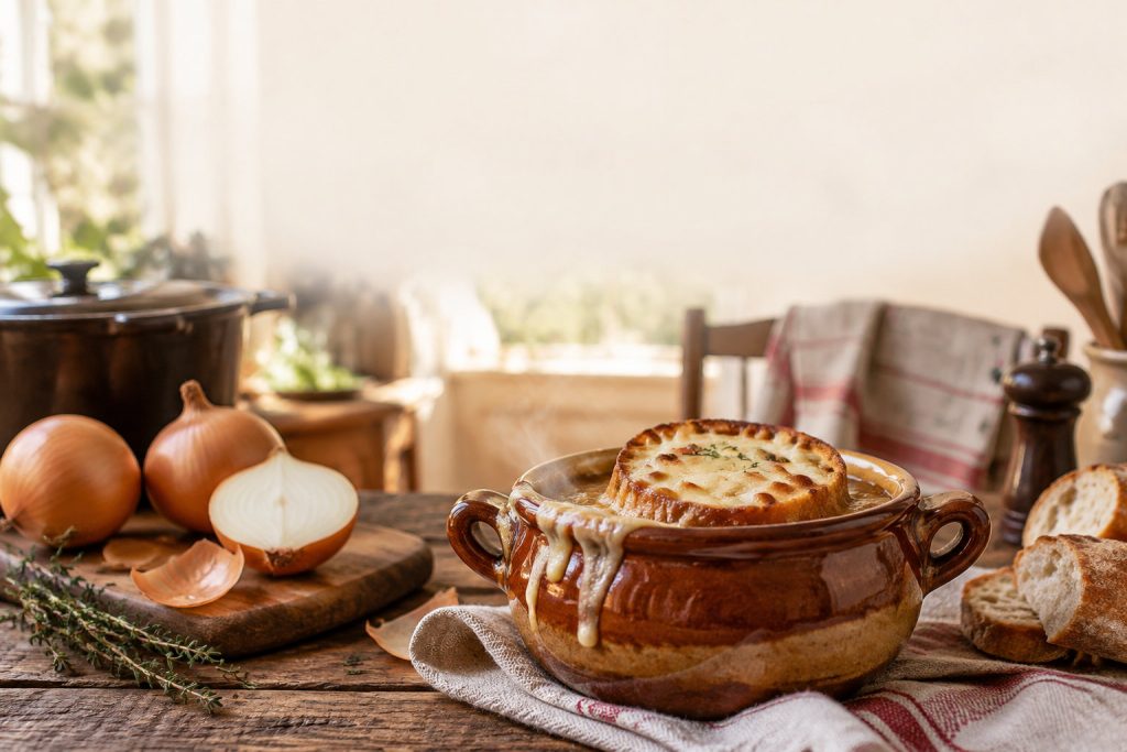 Soupe à l’oignon de grand-mère, recette simple et savoureuse