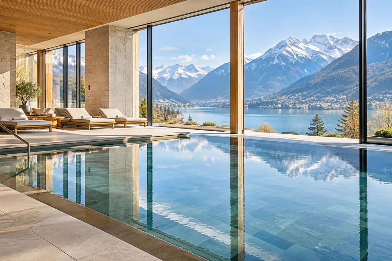 Week end spa rhone alpes dans un espace bien-être avec vue sur les Alpes