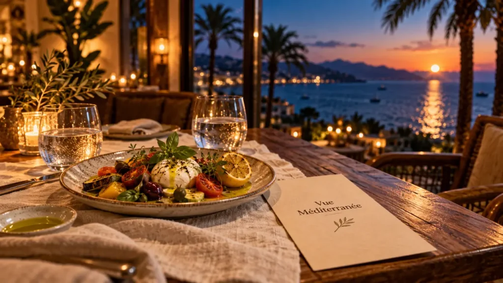 Restaurants gastronomiques Toulon : table vue mer, menu méditerranéen